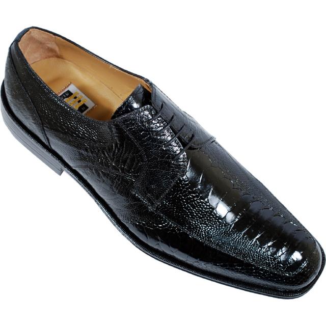 David Eden Regal Black Ostrich Dress Shoes Upscale menswear